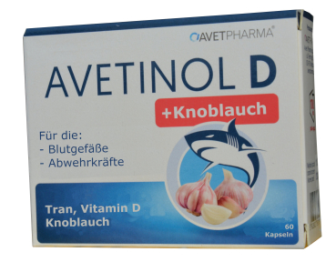Lebertran Kapseln, 60 Stück mit Vitamin D, Knoblauch, verbessert Durchblutung, gegen Gefäßablagerungen, Blutgerinnsel, verdünnt das Blut, für die Abwehrkräfte